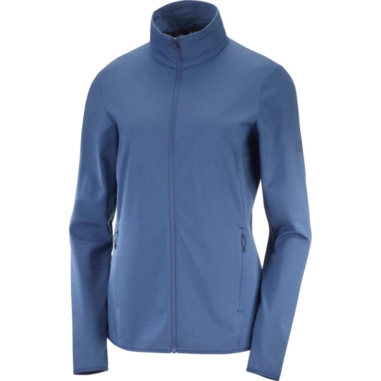 Casaco Salomon Essential Lightwarm Full Zip Feminino Azul Marinho | PT F47512